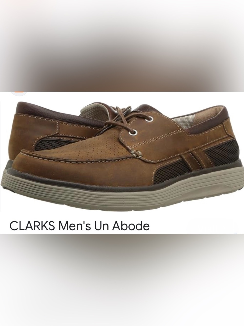 Clarks Brown Leather Lace-Up Boat Shoes with light Sole